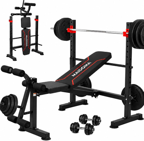 Foldable weight bench - 8-in-1,